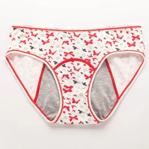 Pantalones fisiológicos a prueba de fugas con patrón floral de gran tamaño para mujeres