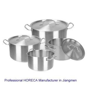 Xinhaohui in Stock 4qt 20 Cm Stainless Steel Aluminum-Clad Straight-Sided Saucepan
