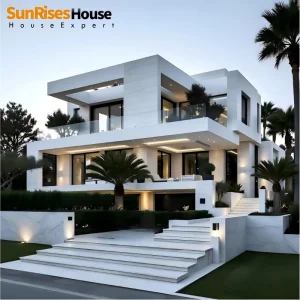 High Grade Modern Light Steel Structure Villa Prefab Steel Frame Luxury Custom Home