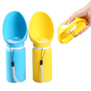 Portable Silicone Pet Water Dispenser Solid Design Dog Walking Cup Outdoor Water Bottle Supplies For Drinking Water Food For