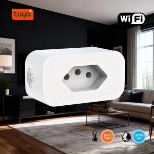 10A Tomada Inteligente WiFi Tuya Controle Remoto por Voz Brasil 240V