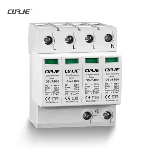 Industrial 3-Phase 4-Pole Power Surge Protective Device 60KA Lightning and Surge Protection CUAJE T1+T2 IEC61643-1