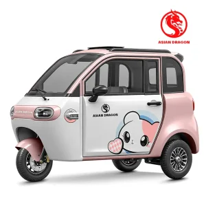Pink-White Cat Cartoon E-Trike
