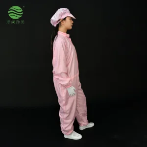 ESD Cleanroom Garment for Electronics Industry Workshop with Anti-Static Cap