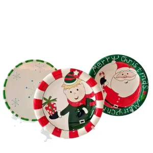 ODM Christmas Cartoon Dolomite Decorative Plate Set - 3 Piece Suppliers, Exporters