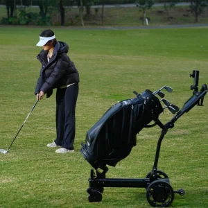 Next-Gen Follow-Me Golf Cart with Lithium Battery Smart Auto-Follow Feature for Seamless Player Tracking Convenience Trolley