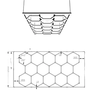 Hexagon LED Garage Light