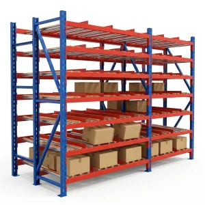 Industrial Carton Flow Rack Durable Cold Rolled Steel Roller Rails Corrosion Protected for Efficient FIFO