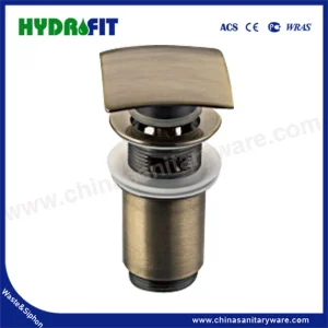 Factory Bathroom Kitchen Brass Zinc Stainless Steel Wash Basin Pop-up Click Clack Rotating Plug 1 1/4" 1 1/2" Chrome Brushed Overflow Drain Waste (BW1077)