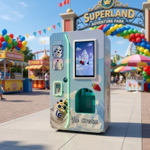 Commercial Ice Cream Equipment Multiple Flavor Ice Cream Making Machine Standing Style Self Serve Ice Cream Maker