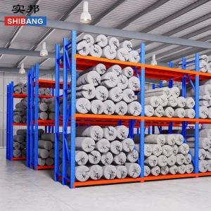 High Capacity Selective Warehouse Storage Racks Steel Pallet Shelving Rack System for Fabric Roll Storage