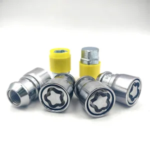 4pcs Carbon Steel Torx Anti-theft Wheel Lock Nut - Universal Fit For Toyota, Ford, Nissan