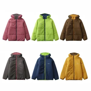 Autumn Winter Double-sided Couple Warm Cotton Spandex Hooded Thick Blazer Jacket with Full Sleeves Button-Up Collar 3D Pattern