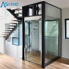 High Security Stainless Steel Glass Large Capacity Passenger Villa Elevator for Home