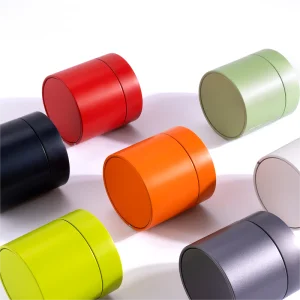 Tianhui Tea Packaging Round Airtight Tea Tin Canister Food Grade Small Cylindrical Cans Matcha Tin Can With Lids