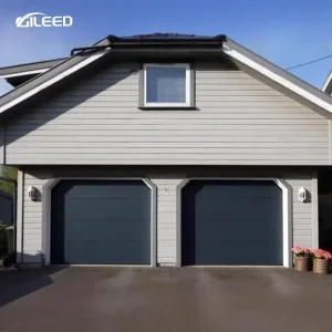 Flat Garage Door with Flush Heat Insulation Metal Aluminum Sandwich Sectional Panels