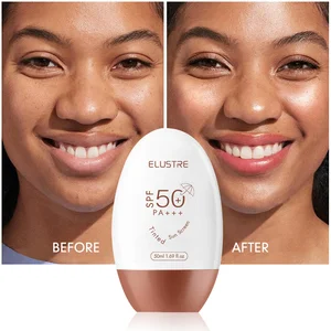 Lightweight Tinted Sunscreen Spf 50 Moisturizing Hydration Body Face Lotion UVA UVB Sunscreen Cream for All Skin Type