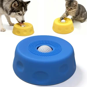 ZMaker 2026 New Silicone Dog Licking Bowl with Rolling Ball Lick and Roll Bowl for Dogs Slow Feeder Dog Bowls for Liquid