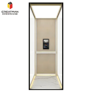 Small-Space 2-3 Floor Home Villa Sightseeing Elevator 400kg 2 Person