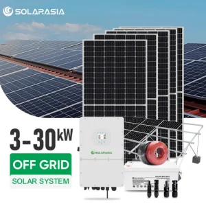 10kw 15kw 30kw sistema completo de energia solar fotovoltaica para casa fora da rede com armazenamento de energia completo, sistema de energia solar com inversor e bateria de lítio de backup