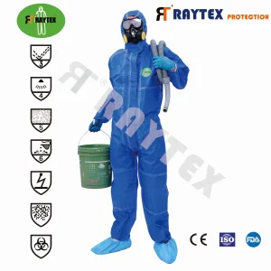 Ropa protectora desechable de recubrimiento de PP no tejido CE fabricante PPE