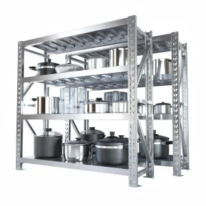 5-Layer Bolt-Free Galvanized Metal Frame Shelves Light-Duty Warehouse and Garage Storage Bolt-Free Stacking Racks & Shelves garage shelving