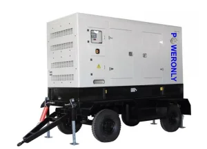 50kVA 100kVA 200kVA مولدات ديزل صامتة مثبتة على مقطورة من الصين نوع مولد ديزل متنقل مع مقطورة في باكستان