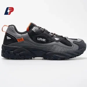 ODM LPMX Men's Black Non-Slip Running Shoes - Lightweight Cushioned Sneakers for Walking/Gym Factories, Suppliers