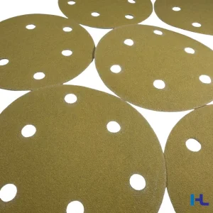 150mm 6hole 8hole Golden Yellow Abrasive Sanding Disc