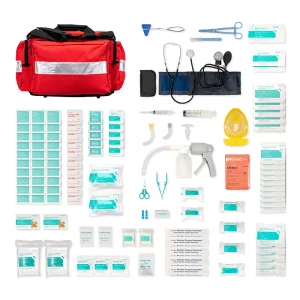 First Responder Professional Multiple Compartment First Aid Kit for Emergency Medical Survival