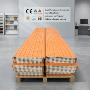 Wall Panel Steel Polyurethane Sandwich Panel Insulated Fire Resistant Eco-Friendly Contemporary Structural Exterior Outdoor