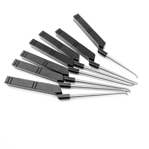 Bone Curette Stainless Steel 3 Type Tip Black Aluminum Handle Veterinary Orthopedic Surgery Instruments