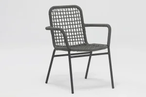 Wholesale Outdoor dining stackable aluminum rattan bistro chair