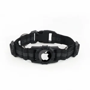 Wholesale Custom Logo Reflective Nylon Adjustable GPS Training Tracker Airtag Dog Collar with Buckle