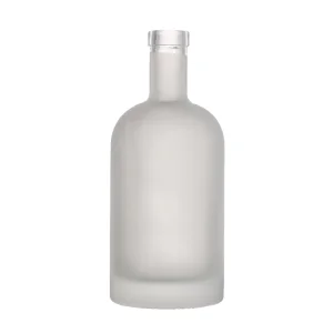 China 1000 ml frosted glass liquor bottle