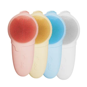 2025 New Arrival Handheld Facial Massager Waterproof Soft Silicone Face Washing Brush Electric Cleansing Device Pore Cleaner