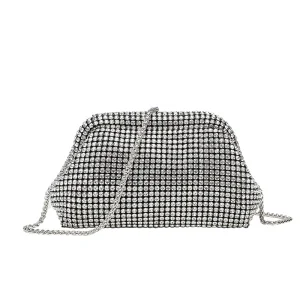 Bolso de fiesta de boda con brillantes, clutch de noche, bolso de cena, bolso brillante, bolso de hombro