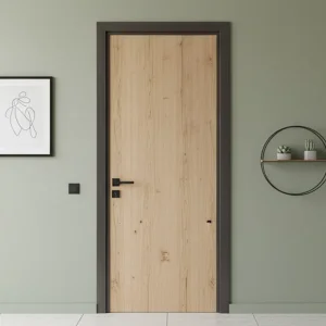 Premium Steel Border Wood Veneer Door for Modern Interiors