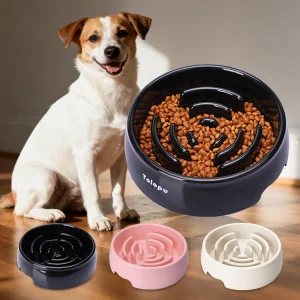 Portable 500ML 1000ML 1600ML Dog &amp; Cat Slow Food Feeder Bowl Choke-proof Non-slip Eco-Friendly Plastic Easy Clean Pet Supplies
