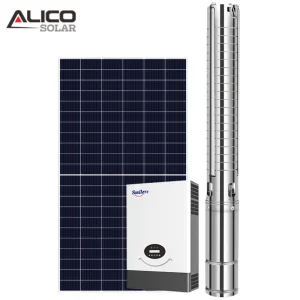Kit de Poço Profundo Submersível Comercial com Painel 1HP Fabricação de Bomba de Água Solar DC