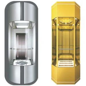 4 Persons Affordable Panoramic Capsule Shape Glass Elevator Semi-Circular Lift for Home