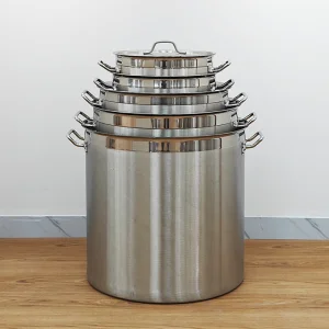 Daosheng OEM 03/04/05style Restaurant Kitchen Cooking Food Stainless Steel Capacity Heavy Duty Stainless Steel Hot Soup Pot Set