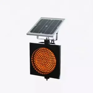 170 LED Yellow Flashing Light Solar Amber LED Traffic Warning Signal Light