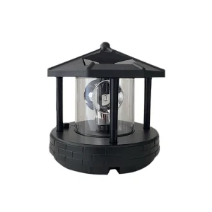 New Solar Rotating Lighthouse Beacon LED Lights Pastoral Design For Outdoor Garden Courtyard Lawn Balcony Decoration