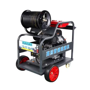 High Pressure Water Jet Sewer Cleaning Equipment Electric Gasoline Petrol Diesel 40-80 Lpm Sewer Drain Cleaner Pipe Dredging Equipment