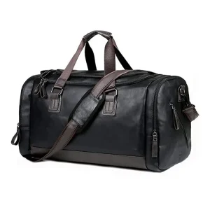 Doha Leather Travel Duffle Bags Mens Weekender Bags