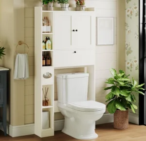 Bathroom Shelf Organizer and Storage with Anti-Slip