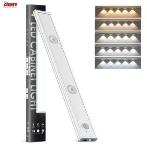 Ultra-Thin Indoor Lighting 5 Color Dimmable 5V USB Rechargeable Magneti Kitchen Cabinet Closet Wardrobe LED Motion Sensor Light