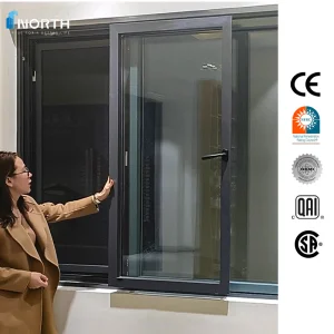 Hurricane Impact Windows Double Tempered Heat Insulated Glass Window Grill Design Upvc/Glass/Folding/Casement/Awning/Sliding Aluminium Window