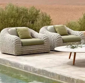 Leisure Modern Outdoor Furniture Hotel Villa Aluminum Frame Sectional Patio Outdoor Garden Sofa